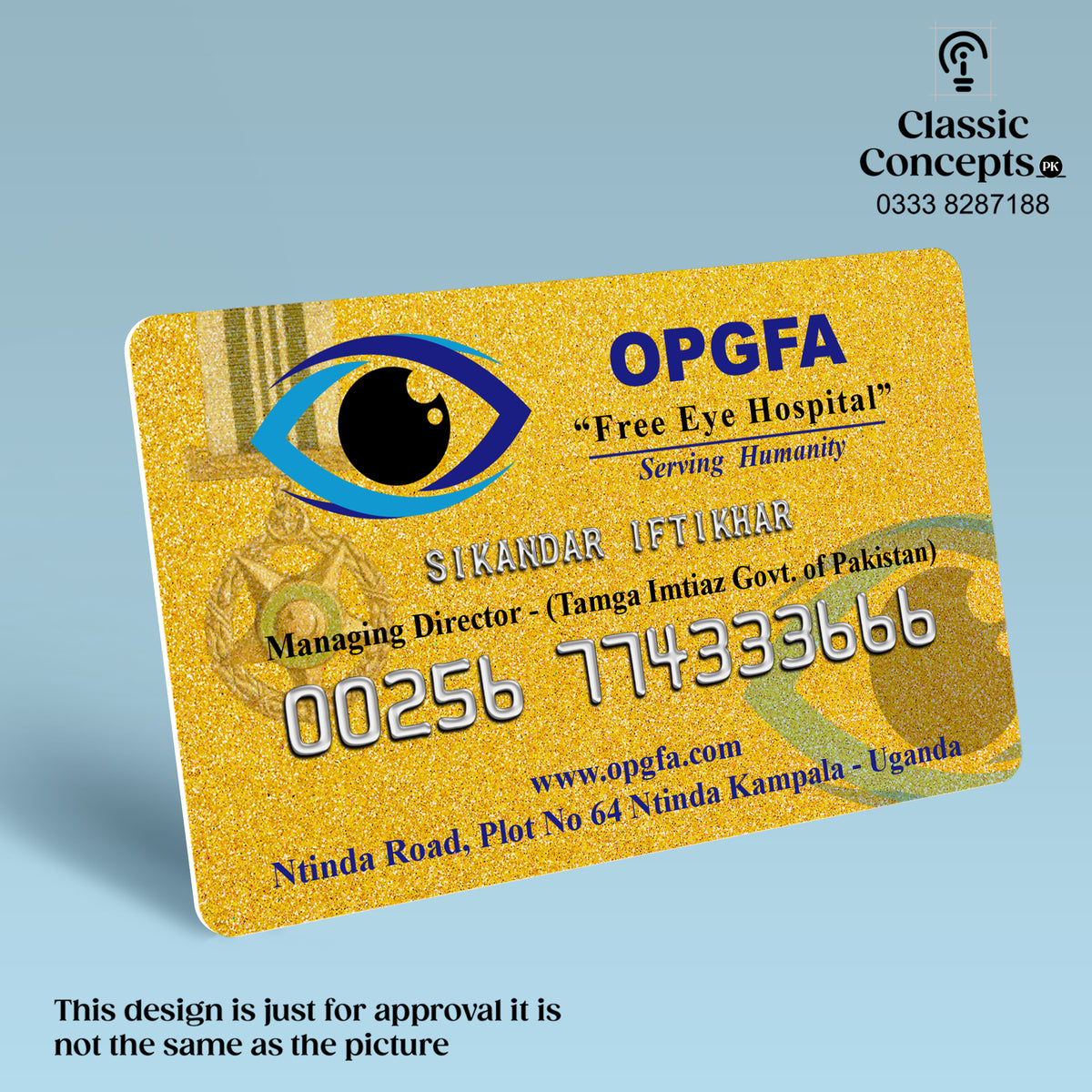 Premium Embossed Visiting Cards – 100 Cards | Single-Side Printing