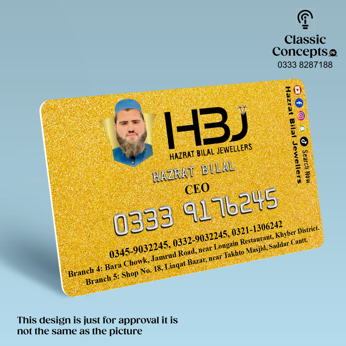 Premium Embossed Visiting Cards – 100 Cards | Single-Side Printing
