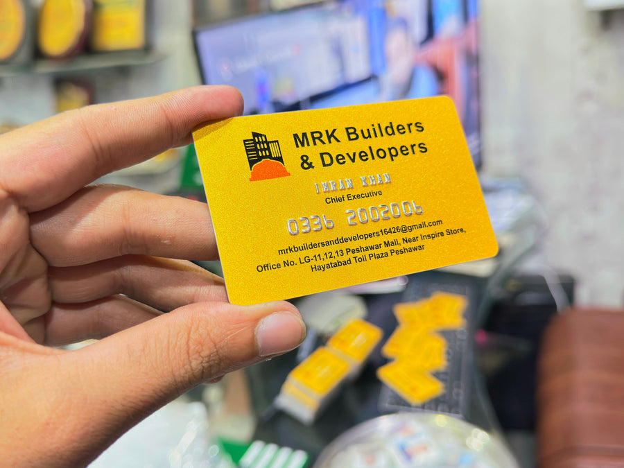 MRK Builders Embossed Visiting Cards